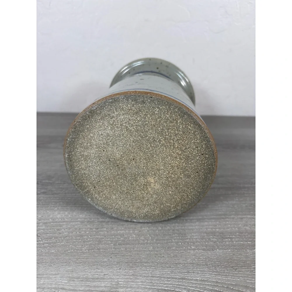 Pottery Pittsburgh Love Salt Glaze Stoneware Crock Utensil Holder Grey Vase
